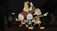 DuckTales – DUCKTALES - "The Living Mummies of Toth-Ra!" - In a lost pyramid, Louie interprets a pharaoh's prophecy to his advantage, forcing Scrooge and Launchpad to convince a group of living mummies to rescue him. This episode of ÒDucktalesÓ airs Saturday, October 28 (8:00 - 8:30 A.M. EDT) on Disney XD. (Disney XD) HUEY, LAUNCHPAD MCQUACK, DEWEY, SCROOGE MCDUCK