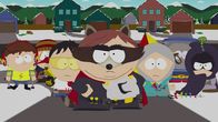 South Park – L-R: Jimmy als "Fastpass", Clyde als "Mosquito", Stand als "Toolshed", Eric als "The Coon", Kyle als "Human Kite", Token als "Tupperware", Kenny als "Mysterion"