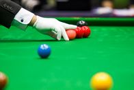 Snooker: English Open – Stockfotografie Snookerschiedsrichter