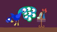 Animanimals – Der Pfau streitet sich mit seinen Federn.