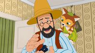 Pettersson und Findus – Das Geheimnis um das Flattergeräusch ist gelüftet: Ins Wohnzimmer von Pettersson hatte sich eine kleine Schwalbe verirrt.