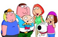 Family Guy – ITALIA 1 - 1A TV NELLA FOTO: IL CAST - DA SINISTRA: CHRIS, PETER, STEWIE, LOIS, BRIAN E MEG