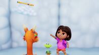 Dora – v.li.: Vicky, Chompy, Dora
