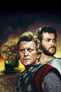 Die Wikinger – Artwork zu „Die Wikinger“ mit Kirk Douglas (li.) und Tony Curtis (re.)