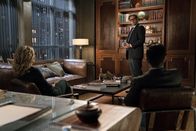 Bull – Pictured L-R: Marissa Morgan (Geneva Carr), Dr. Jason Bull (Michael Weatherly), and Benny Colón (Freddy Rodriguez)