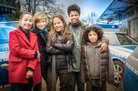 Die Pfefferkörner – v.l.n.r: Nele (Ronja Levis); Levin (Moritz Pauli); Kira (Marlene von Appen); Tayo (Samuel Adams); Olufemi (Spencer König)