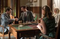 Velvet – v.l.n.r. Enrique Otegui (Diego Martín), Valentín (Gorka Otxoa), Cristina Otegui (Manuela Velasco) und Patricia Márquez (Miriam Giovanelli).