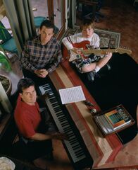 Two and a Half Men – L-R: Charlie Harper (Charlie Sheen), Alan Harper (Jon Cryer), Jake Harper (Angus T. Jones)