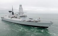 Warship – British Royal Navy destroyer HMS Diamond (D34).