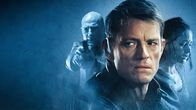 Montagskino im ZDF: The Silent Hour – Der gehörgeschädigte Polizist Frank Shaw wird zur letzten Hoffnung einer gehörlosen Mordzeugin, die es vor einer Verbrecherbande zu beschützen gilt. Von links: Doug Slater (Mark Strong), Frank Shaw (Joel Kinnaman) und Ava Fremont (Sandra Mae Frank)