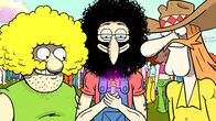 The Freak Brothers – (v.l.n.r.) Fat Freddy Freekowtski; Phineas T. Phreakers; Freewheelin' Franklin Freek
