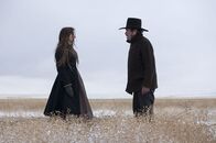 The Homesman – L-R: Arabella Sours (Grace Gummer); George Briggs (Tommy Lee Jones)