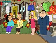 American Dad! – L-R: Mah Mah Ling, Bah Bah Ling, Francine, Stan