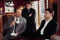 Kommissar Rex – (v.li.) Johannes Terne (Johannes Altmann), Heinz Weixelbraun (Christian Böck), Gedeon Burkhard (Alexander Brandtner).