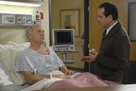Monk – -- "Mr Monk Goes to the Hospital" Episode 5015 -- Pictured: (l-r) Dan Butler as Dr