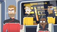 Star Trek: Lower Decks – v.li.: Jack Ransom, Andy Billups, Carol Freeman, Sam Rutherford