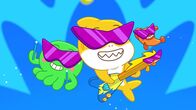 Baby Sharks große Show – L-R: Vola, Baby Shark, William