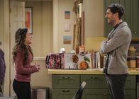 B Positive – Maddie (Izzy G, l.); Drew Dunbar (Thomas Middleditch, r.)