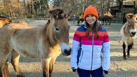 Anna und die Haustiere – Das Füttern der Przewalski-Pferde gehört auch zu Annas Aufgaben als Zootierpfleger-Assistentin.