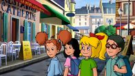 Bibi Blocksberg – Staunend studieren die Kinder das Leben auf den Straßen von Paris.