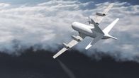 Mayday - Alarm im Cockpit – Flugzeug in den Wolken. (computergeneriertes Bild)