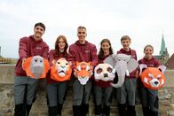 Elefant, Tiger & Kids – Von links: Max, Mila, Anton, Jóra, Jakob und Vivian auf dem Erfurter Petersberg