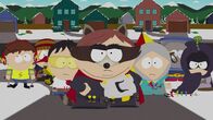 South Park – L-R: Jimmy als "Fastpass", Clyde als "Mosquito", Stand als "Toolshed", Eric als "The Coon", Kyle als "Human Kite", Token als "Tupperware", Kenny als "Mysterion"