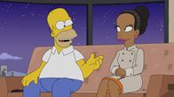 Die Simpsons – Ausgerechnet Homer (l.) soll auf die nigerische Prinzessin Kemi (r.) aufpassen, während ihr Vater mit Mr. Burns verhandelt ...