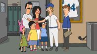 Bob's Burgers – Louise (l.), Bob (2.v.l.), Gene (3.v.l.), Linda (m.), Tina (3.v.r.), Torpedo (2.v.r.)