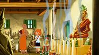 Hexe Lilli – Lilli und der Mönch im Andachtsraum.