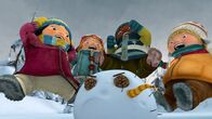Snowsnaps' Winterspiele – Das Monster erschrickt sie alle.