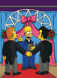Die Simpsons – Homer (M.) beschließt Priester zu werden, um gleichgeschlechtliche Eheschließungen durchzuführen ...
