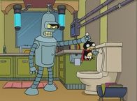 Futurama – Bender (l.); Nibbler (r.)