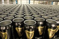 Mega-Fabriken – Belfast, County Antrim BT5 6SL, UK - Empty Guinness cans are loaded into the filling lines. First they are given an air wash.