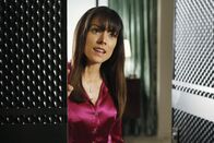Castle – Ist überrascht, als Castle und Beckett vor ihrer Tür stehen: Monica Wyatt (Liz Vassey)