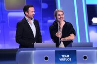 Quizduell-Olymp – Die Kandidaten des Teams „Virtuos“: Till Brönner (l.) und David Garrett (r.), beide Musiker.