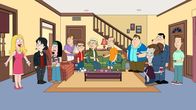American Dad! – Francine (l.), Nerfer (2.v.l.), Hayley (3.v.l.), Greg (4.v.l.), Steve (5.v.l.), Jeff (6.v.l.), Parker (6.v.r.), Klaus (5.v.r.), Tuttle (4.v.r.), Roger (3.v.r.), Stan (2.v.r.)