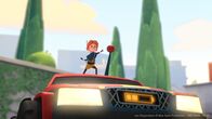Die Borger – Mit dem ferngesteuerten Auto ist Arrietty auf dem Weg zu den Erdbeeren.