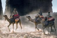 Oasen - Inseln des Lebens – Ranger patrouillieren auf Kamelen durch das Ennedi-Massiv. Kamele können wochenlang ohne einen Tropfen auskommen. Endlich am Wasser, trinken sie bis zu 200 Liter auf einmal.