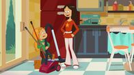 Power Sisters – Da sind die beiden Mädchen sogar bereit, die Hausarbeit zu übernehmen.