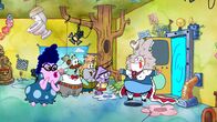 Die Patrick Star Show – v.li.: Bunny, Cecil, GrandPat, Squidina, Patrick