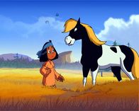 Yakari – Yakari macht sich Sorgen, weil seine Mutter schon zu lange fort bleibt und reitet ihr mit Kleiner Donner nach.