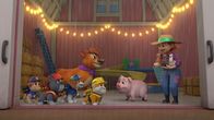 Rubble und Crew – v.li.: Mix, Charger, Wheeler, Mooreen, Rubble, Truffles, Benny, Lenny, Farmer Zoe, Jenny