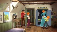 Tom Sawyer – Tom hat Joe zu Hause vor dem Sheriff versteckt. Wenn bloß Tante Polly ihn nicht bemerkt...