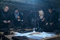 The Expendables 4 – L - R: Dolph Lundgren als Gunner, Randy Couture als Toll Road, 50 Cent als Curtis "50 Cent" Jackson, Levy Tran als Lash, Jacob Scipio als Galan