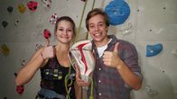 CheXperiment – Checker Tobi mit Herausforderin Tabea Seidel.