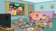 Family Guy – (v.l.n.r.) Joe, Cleveland, Quagmire, Peter
