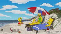 Die Simpsons – (v.l.n.r.) Maggie; Marge; Bart