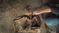 Schätze des Römischen Reichs – Ein am antiken Strand von Herculaneum gefundenes Skelett. (Credit: Ministero Della Cultura - Parco Archeologico di Ercolano (Ministerium für Kultur - Archäologischer Park von Herculaneum)