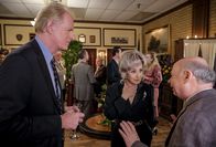 Young Sheldon – L-R: Dr. Linkletter (Ed Begley jr.); Meemaw (Annie Potts); Dr. John Sturgis (Wallace Shawn)